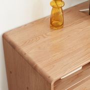 Oslo Natural Solid Oak Tall TV Unit gallery detail image