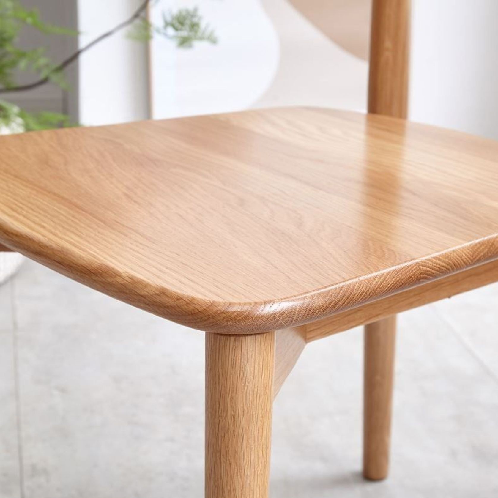 Oslo Natural Solid Oak Dining Chair gallery detail image