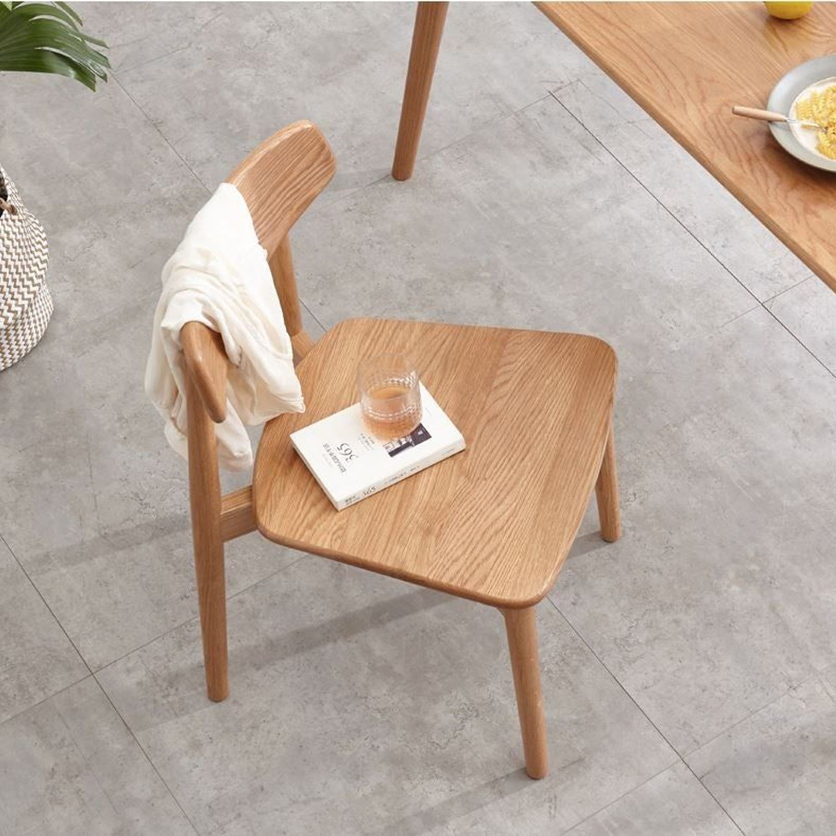 Oslo Natural Solid Oak Dining Chair gallery detail image