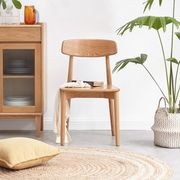 Oslo Natural Solid Oak Dining Chair gallery detail image