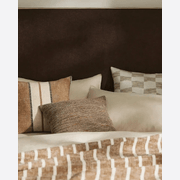 Weave Home Ottavio Cushion - Cocoa | Textured Stripe gallery detail image