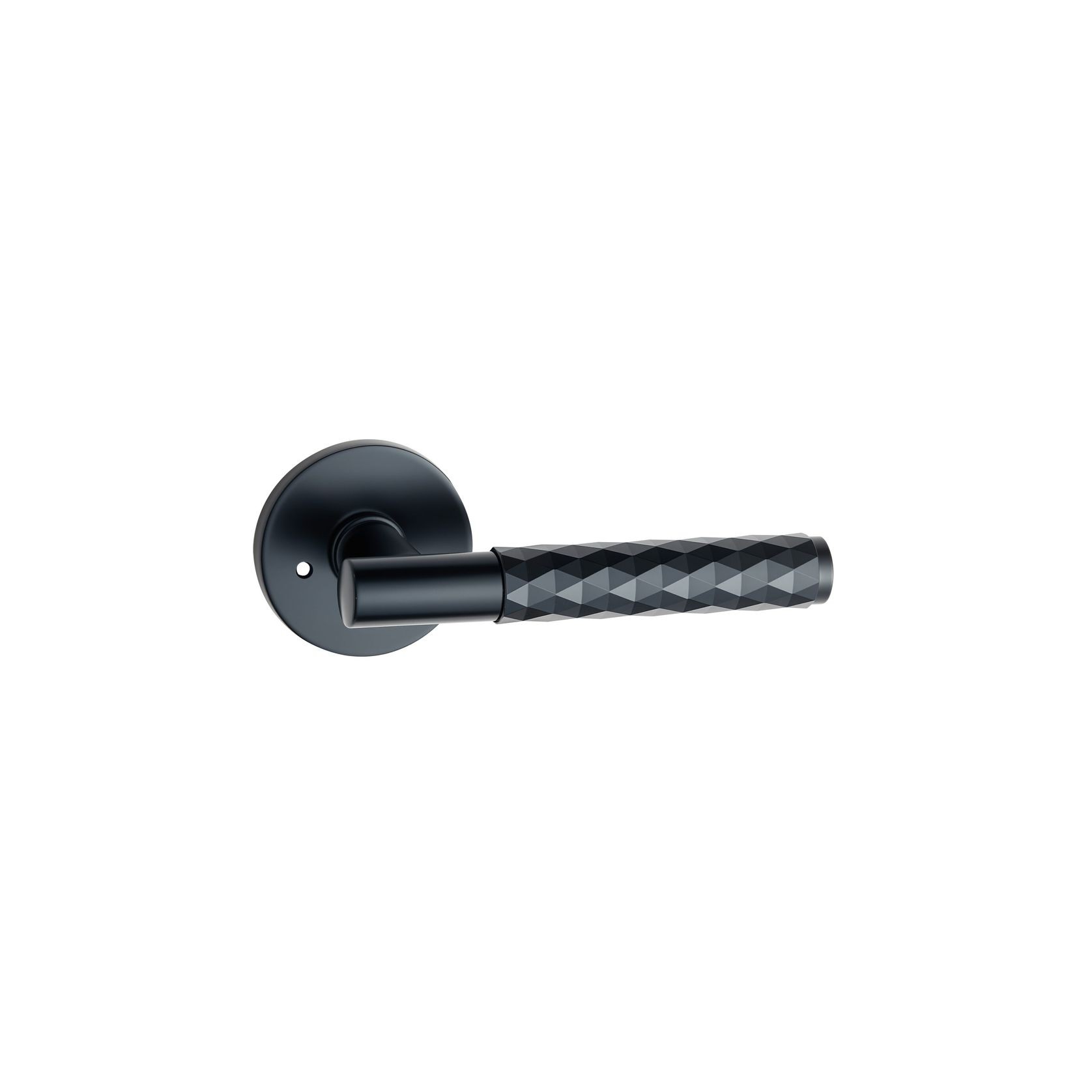 Round Low-Profile Rose in MB finish with Diamante Lever gallery detail image
