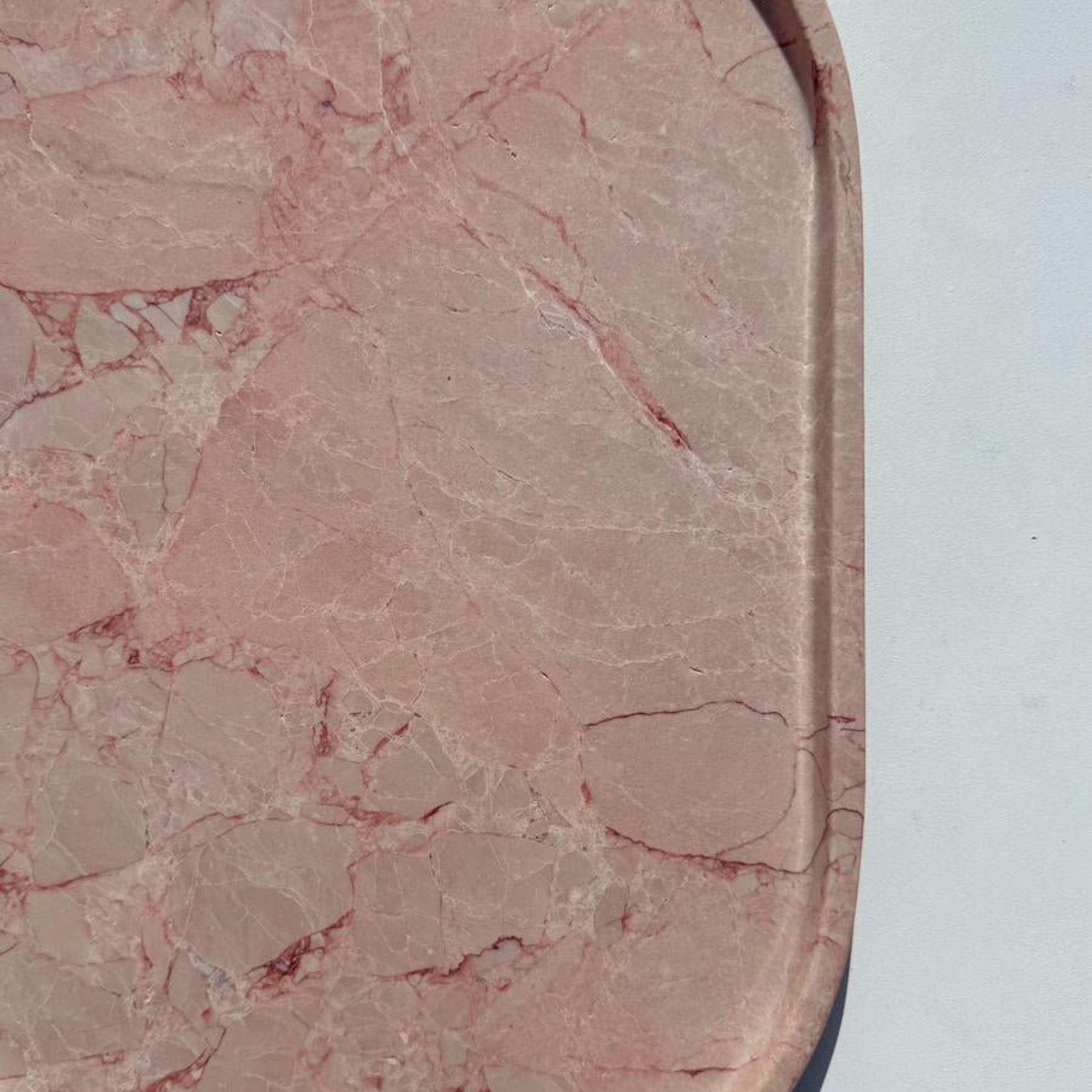 Oval Concave Tray - Pearl Pink Blush Marble gallery detail image