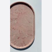Oval Concave Tray - Pearl Pink Blush Marble gallery detail image
