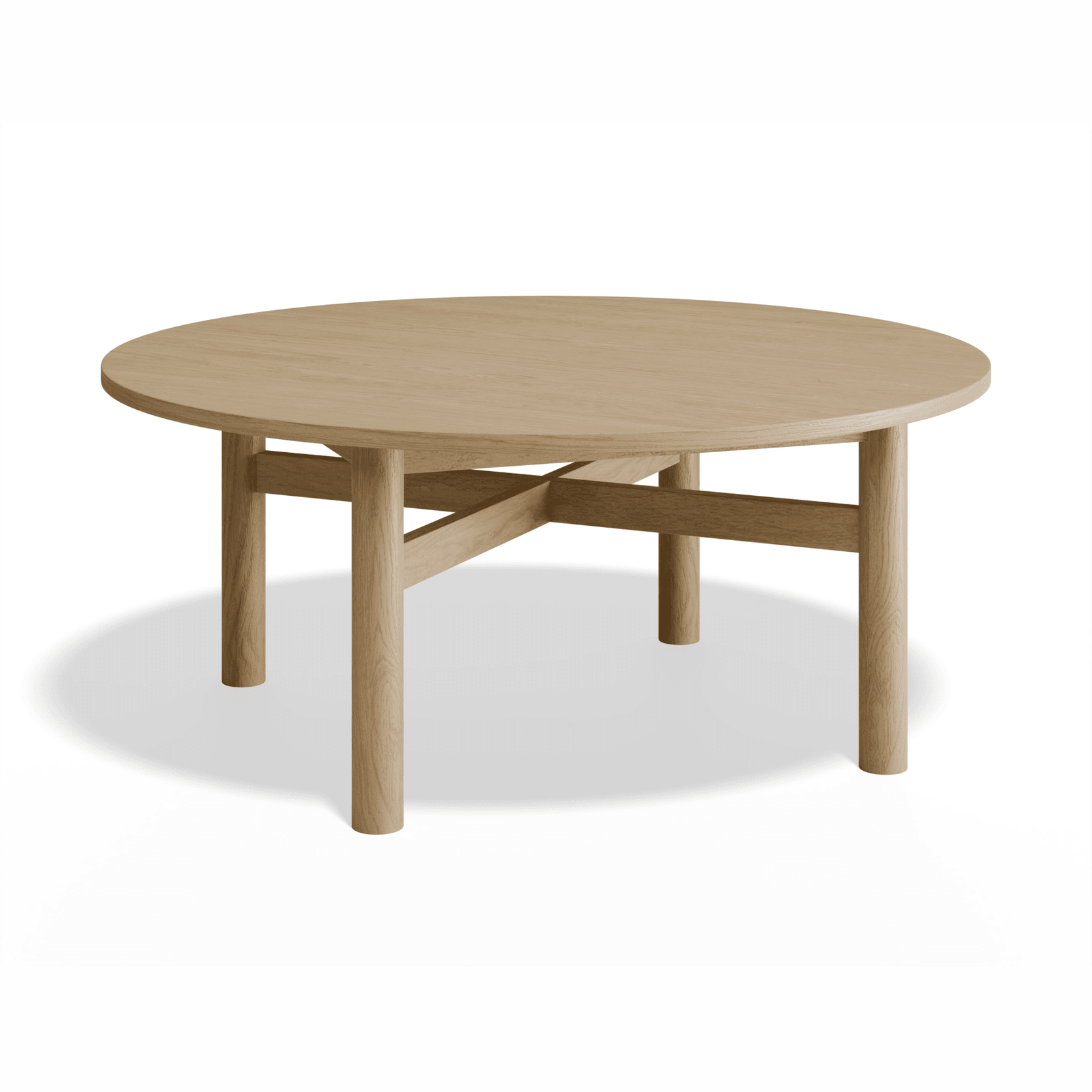 Nordica Coffee Table - Round Solid Oak 96 diam gallery detail image