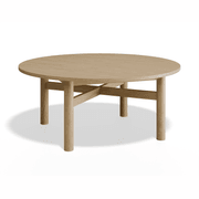 Nordica Coffee Table - Round Solid Oak 96 diam gallery detail image