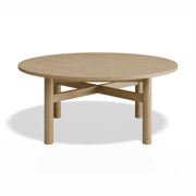 Nordica Coffee Table - Round Solid Oak 96 diam gallery detail image