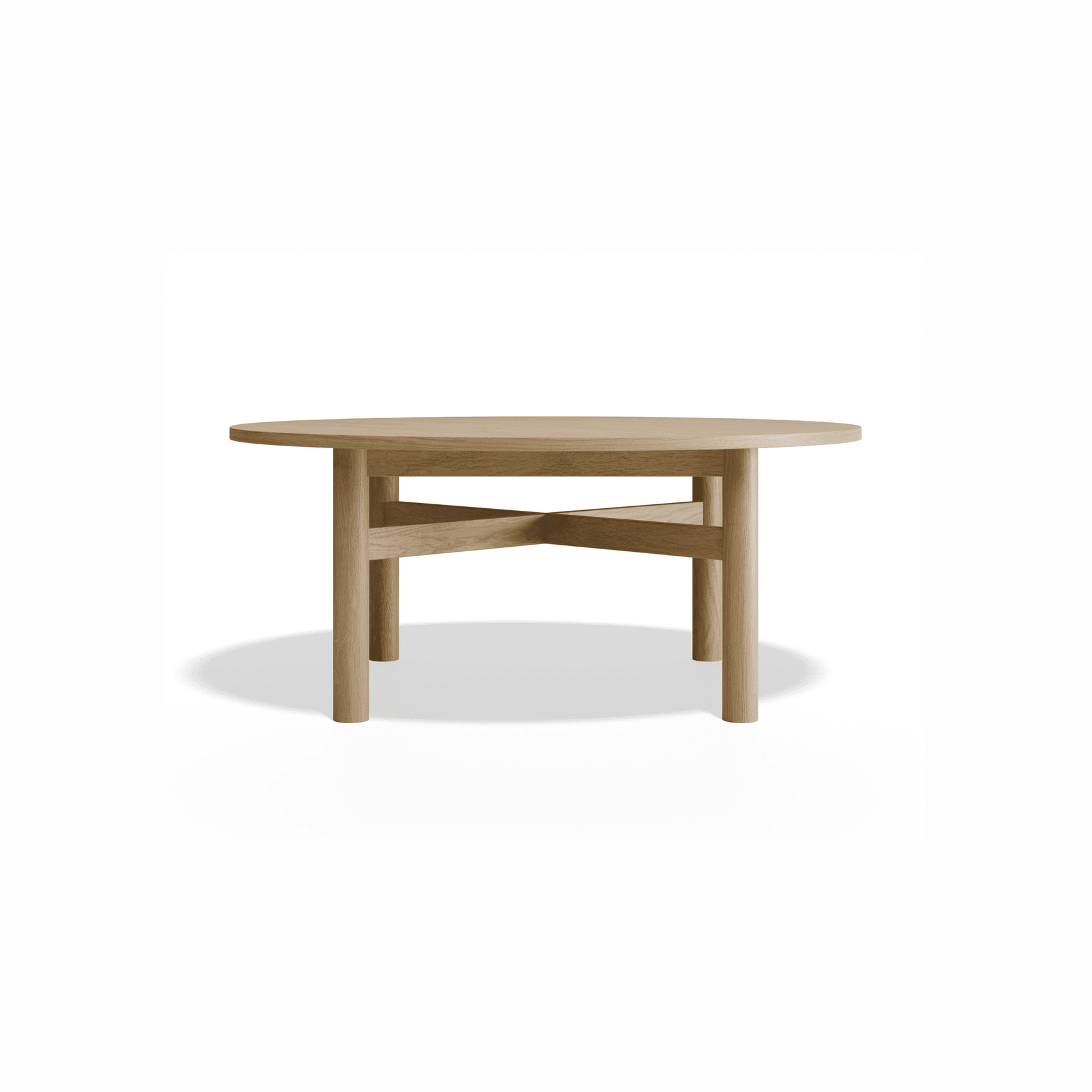 Nordica Coffee Table - Round Solid Oak 96 diam gallery detail image