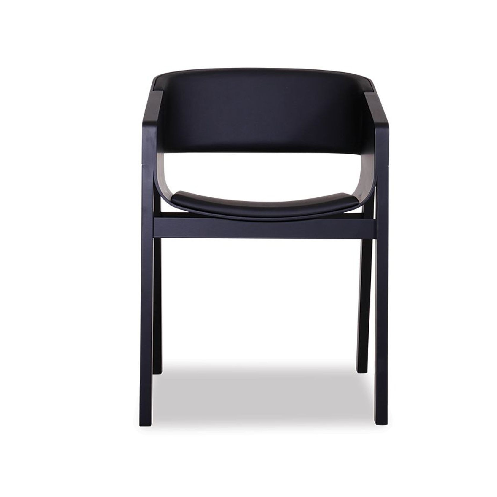 Merano Armchair - Black Stained - Black Pad - by TON gallery detail image