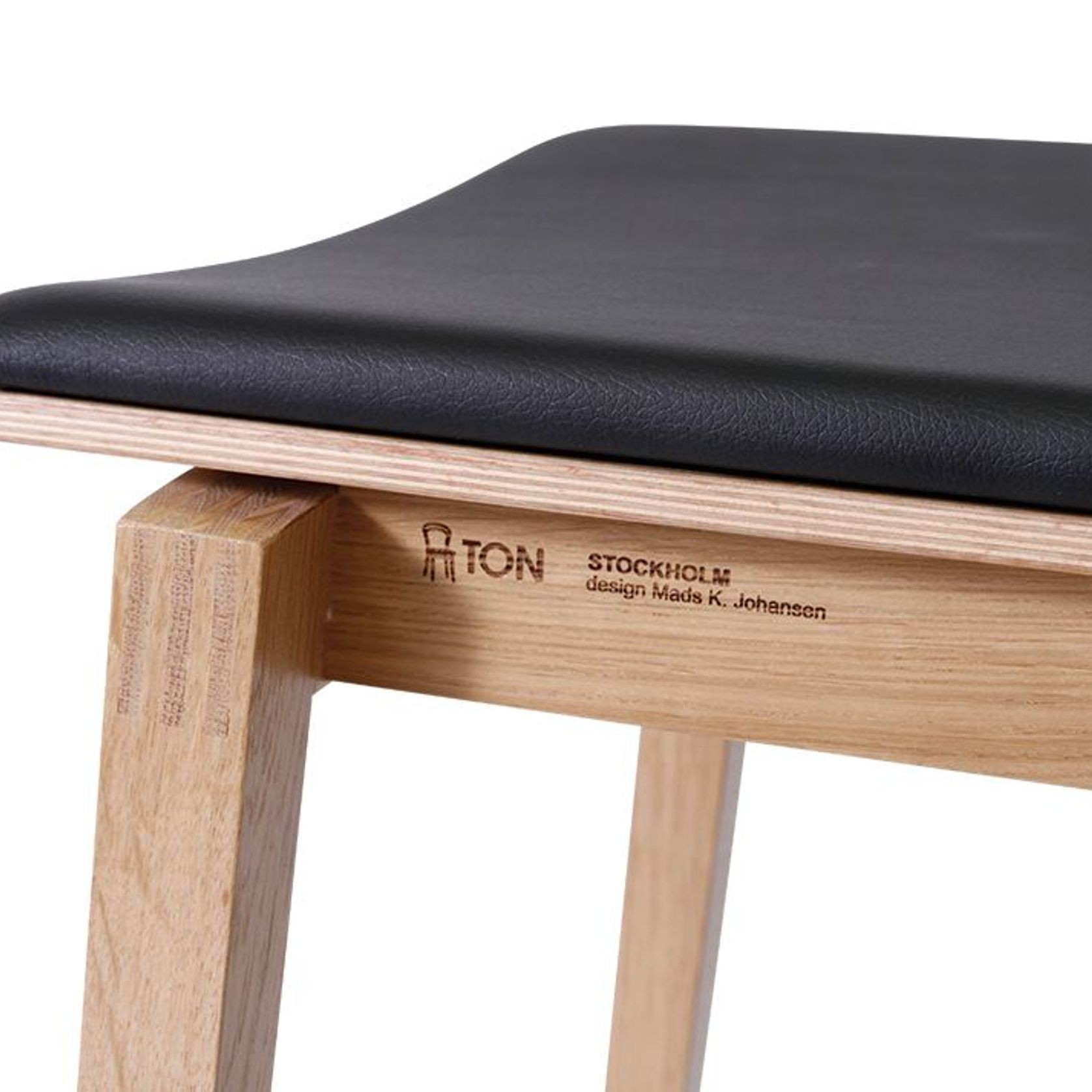 Stockholm Kitchen Stool - Natural Oak - by TON gallery detail image