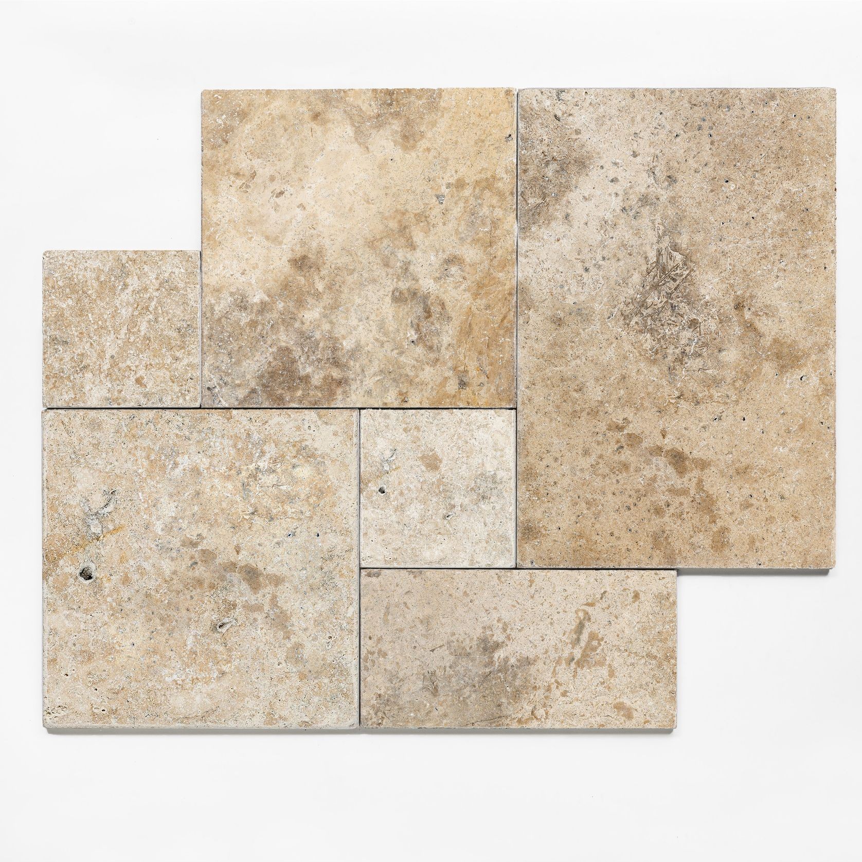 Panama Limestone | Light Silver French Pattern Tile gallery detail image
