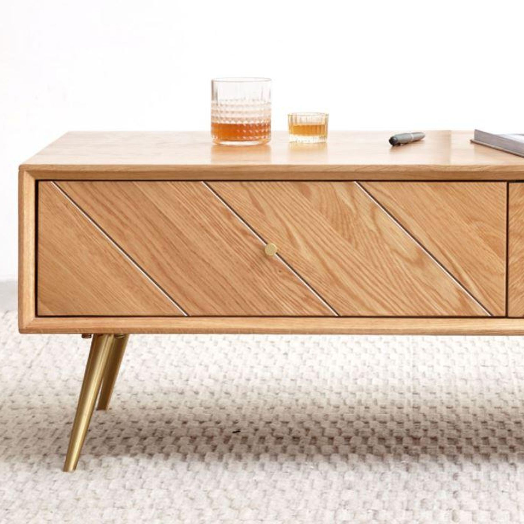 Parquet Solid Oak Coffee Table ArchiPro NZ