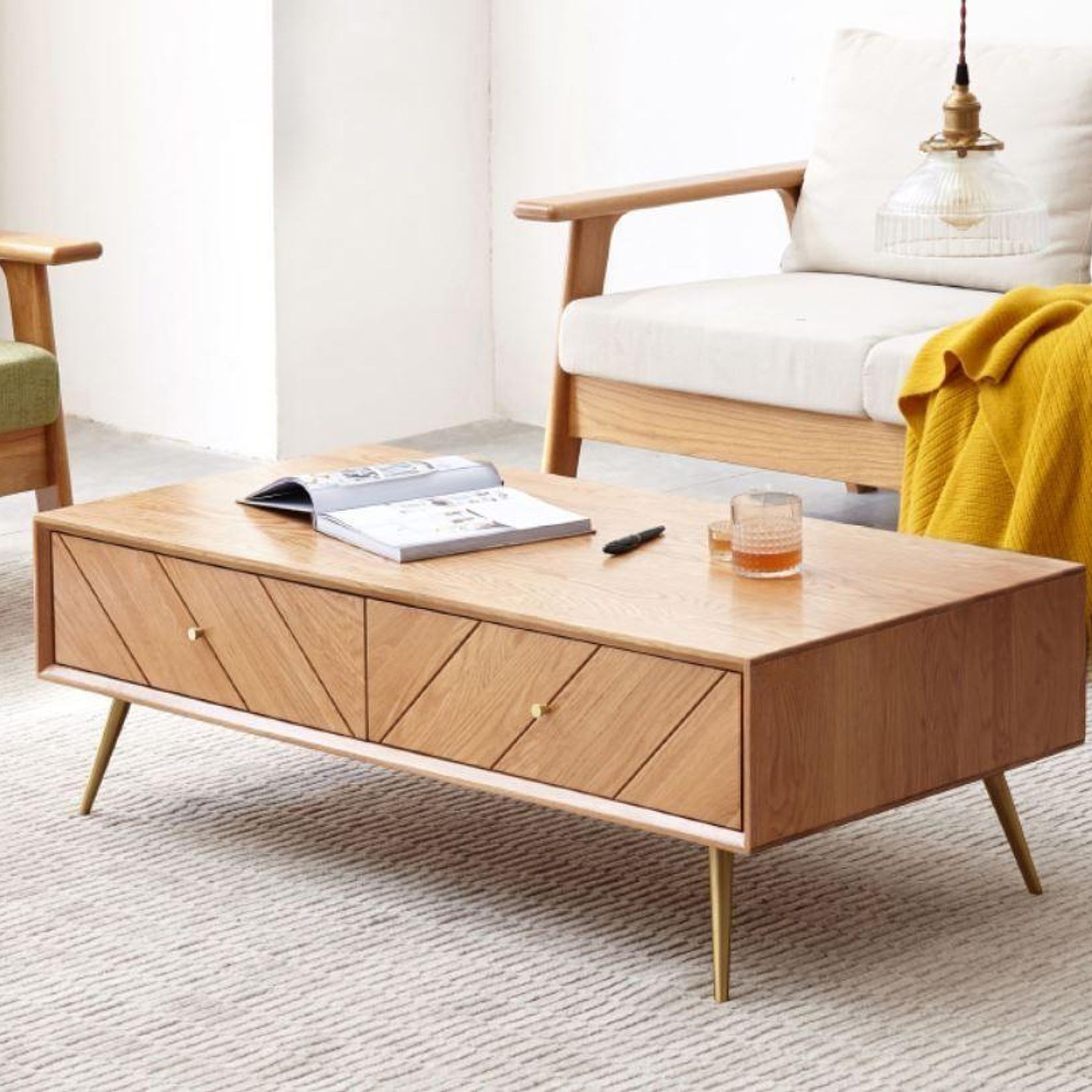 Parquet Solid Oak Coffee Table ArchiPro NZ