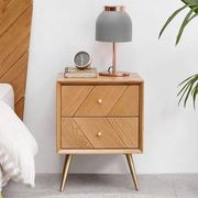 Parquet Solid Oak Bedside Table gallery detail image