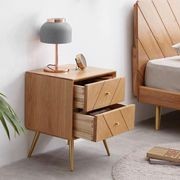 Parquet Solid Oak Bedside Table gallery detail image