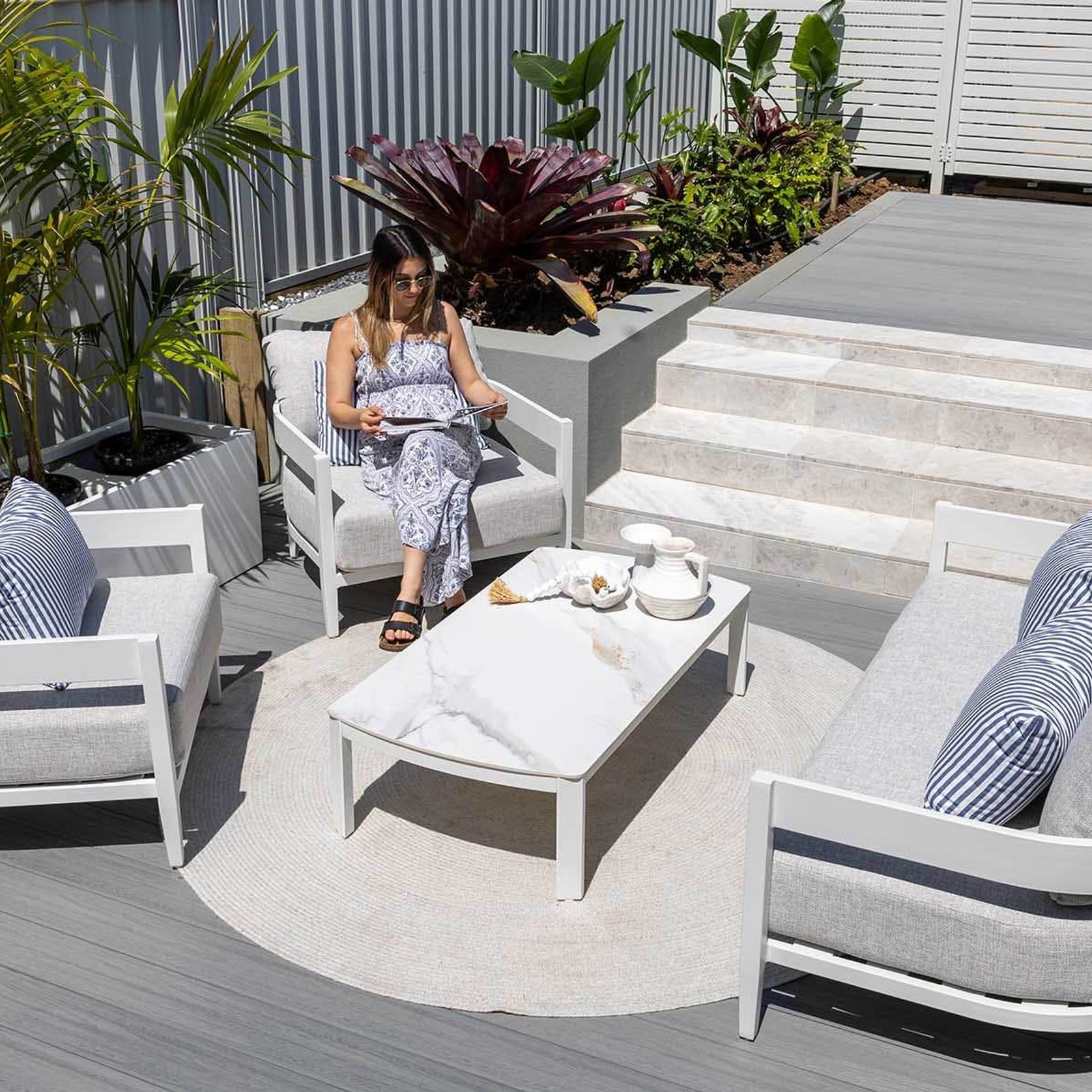 Pasadena 4pc Aluminium Outdoor Lounge Setting gallery detail image