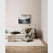 Baya Grove Cushion - Olive | Abstract Print | 100% Linen gallery detail image