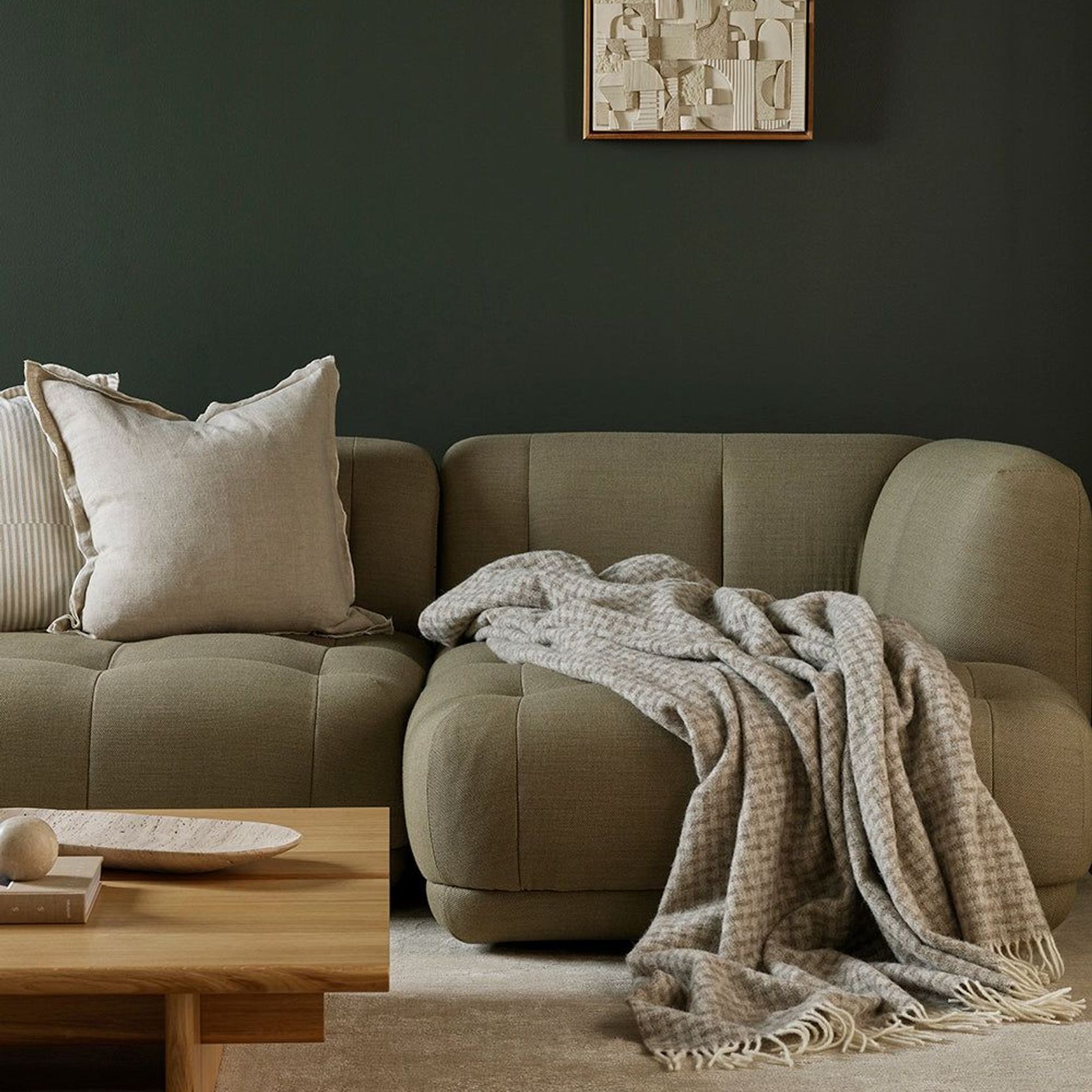 Baya Flemish Throw - Fawn gallery detail image