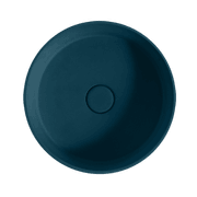 Sol' Round Concrete Basin Peacock Blue 390mm gallery detail image