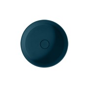 Sol' Round Concrete Basin Peacock Blue 390mm gallery detail image