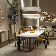 Black and Gold Dining Table gallery detail image