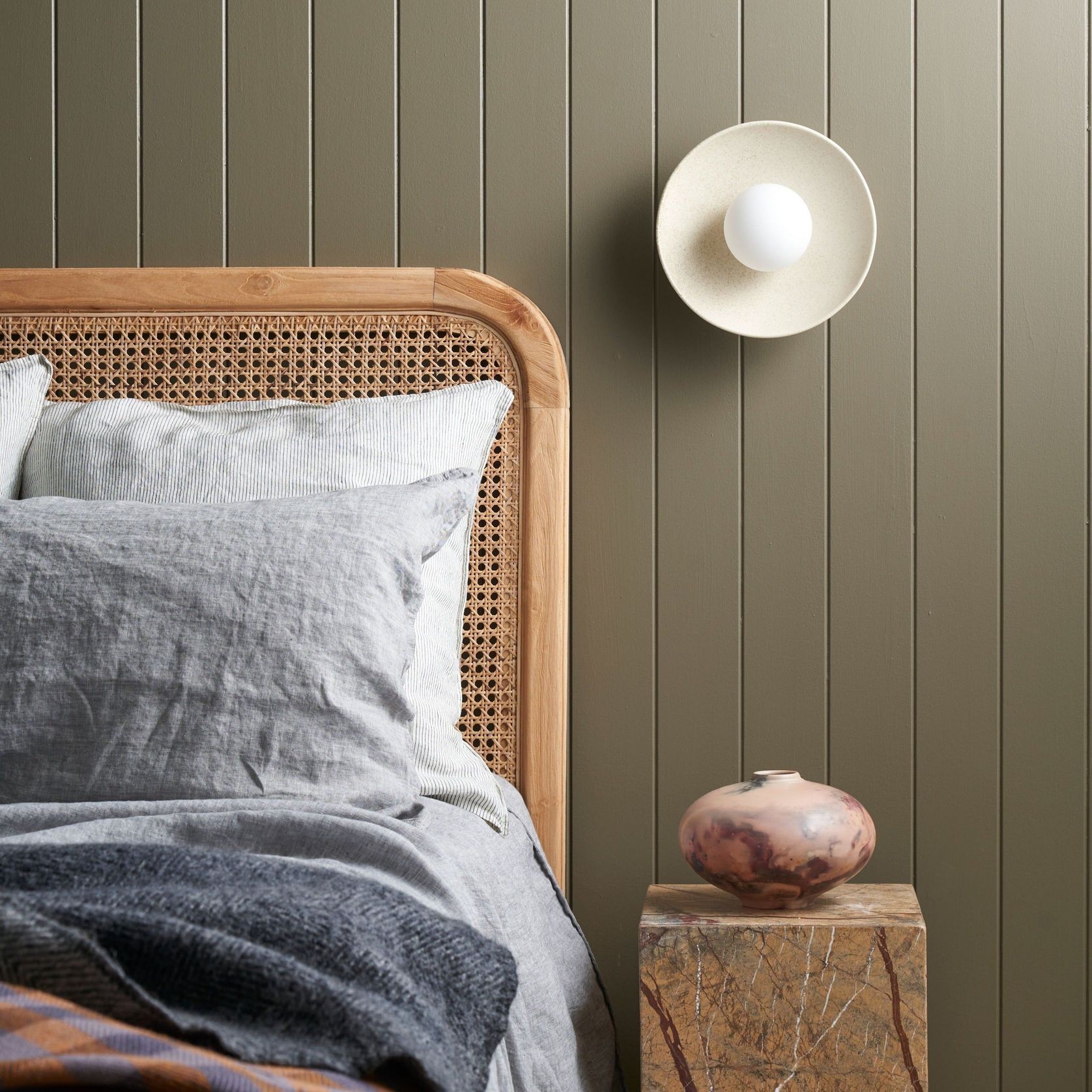 Ceramic Wall Dish Sconce Light gallery detail image