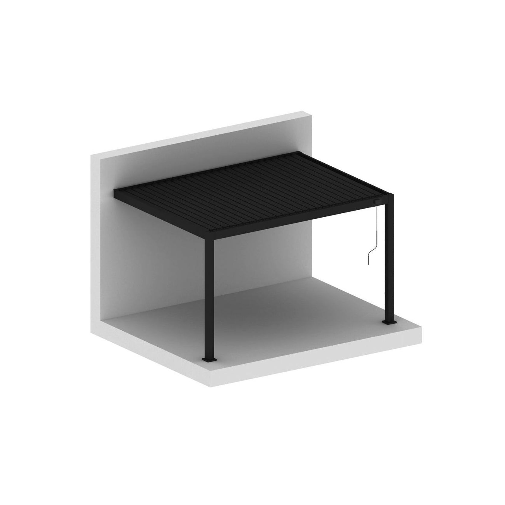 Baltic Manual Wall Mounted Louvre Roof Aluminium Pergola gallery detail image