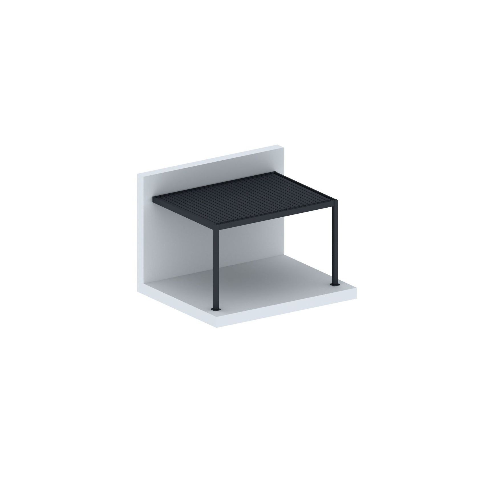 Baltic Motorised Wall Mounted Louvre Roof Aluminium Pergola gallery detail image