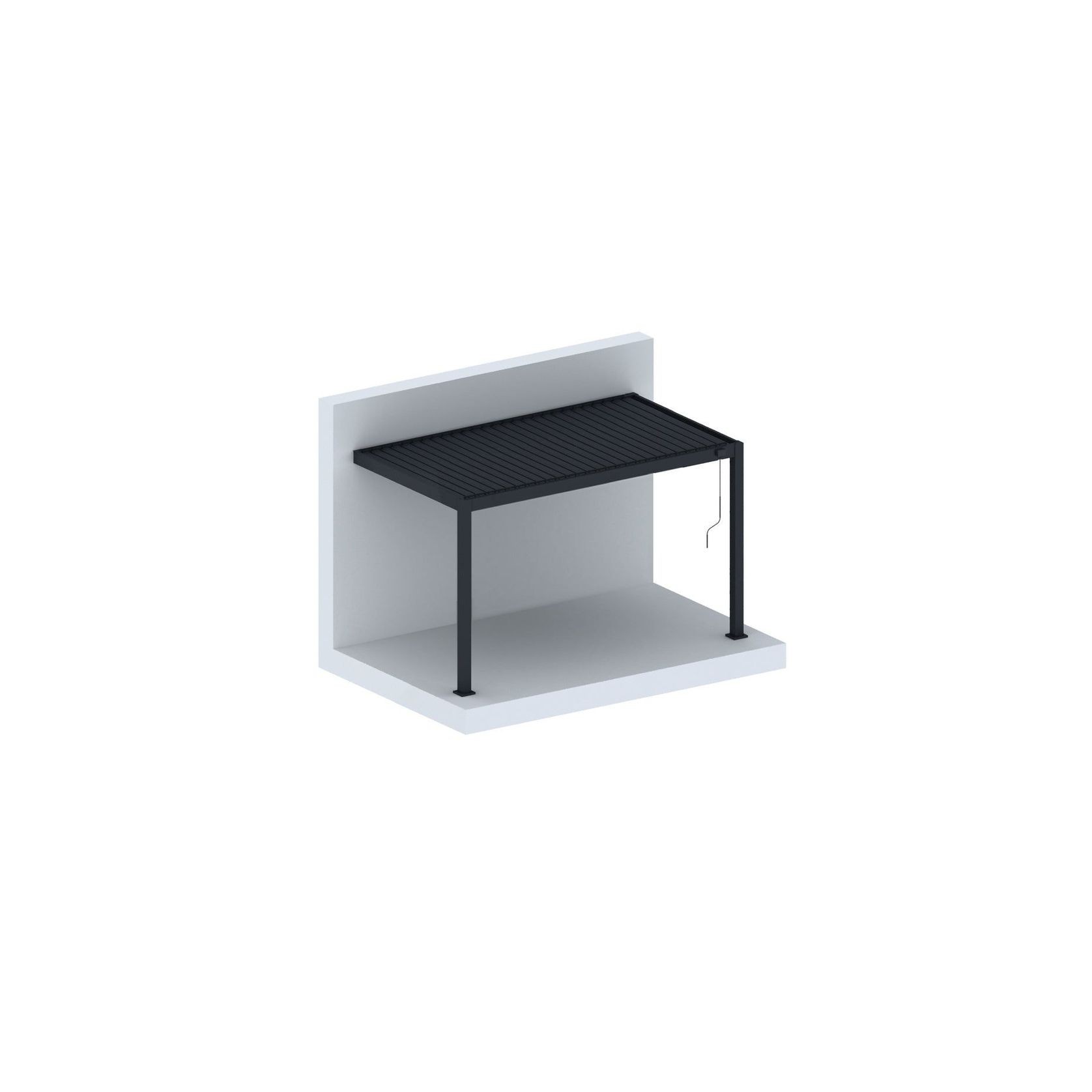 Baltic Manual Wall Mounted Louvre Roof Aluminium Pergola gallery detail image