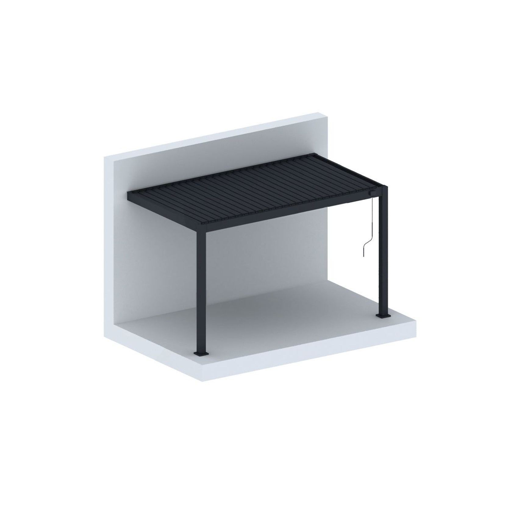 Baltic Manual Wall Mounted Louvre Roof Aluminium Pergola gallery detail image
