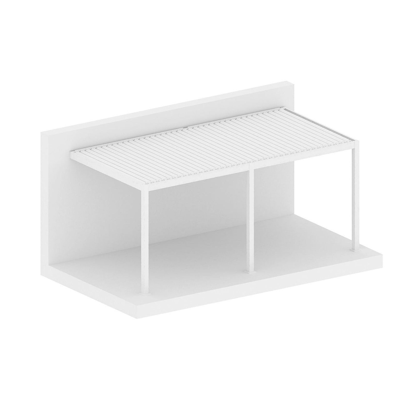 Baltic Motorised Wall Mounted Louvre Roof Aluminium Pergola gallery detail image