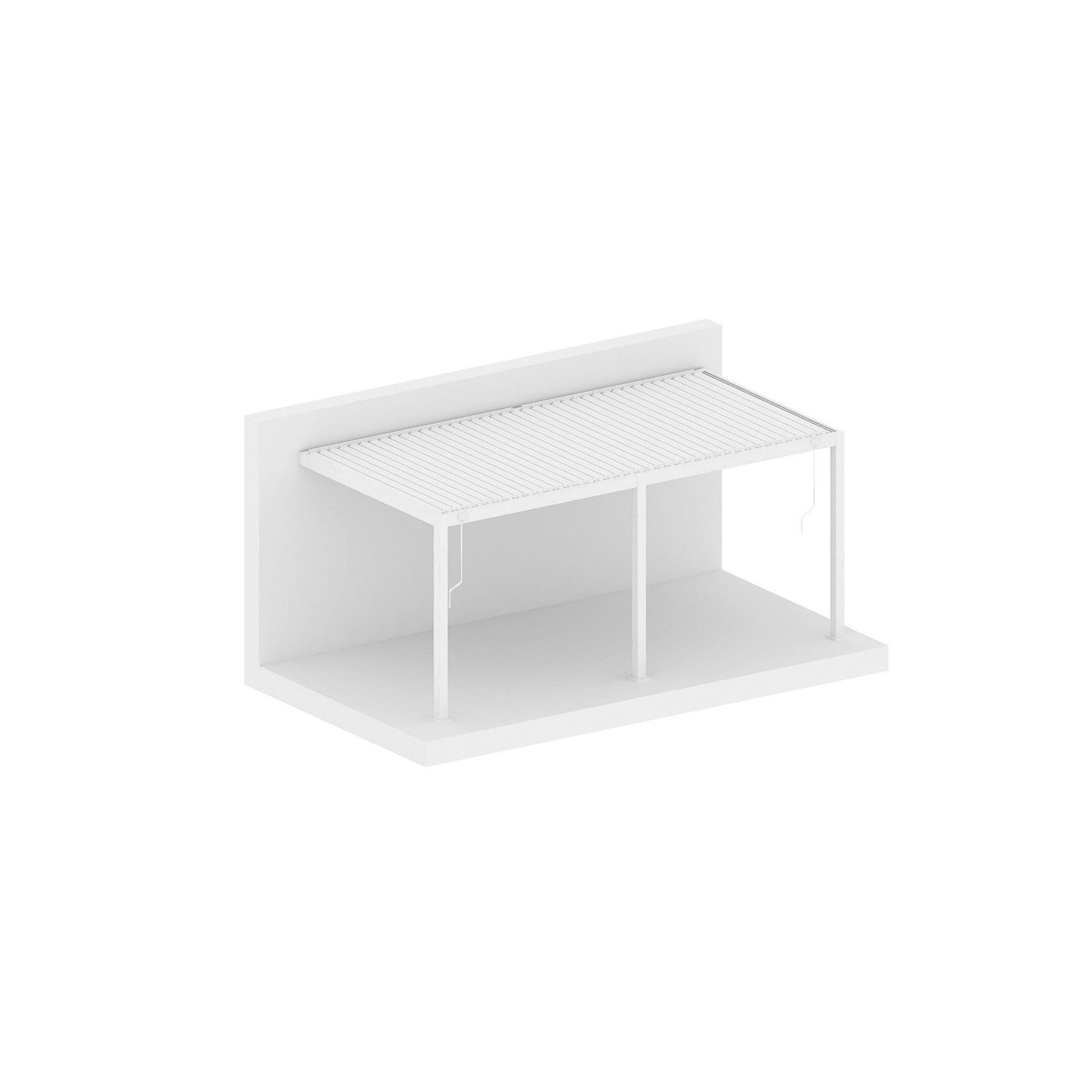 Baltic Manual Wall Mounted Louvre Roof Aluminium Pergola gallery detail image