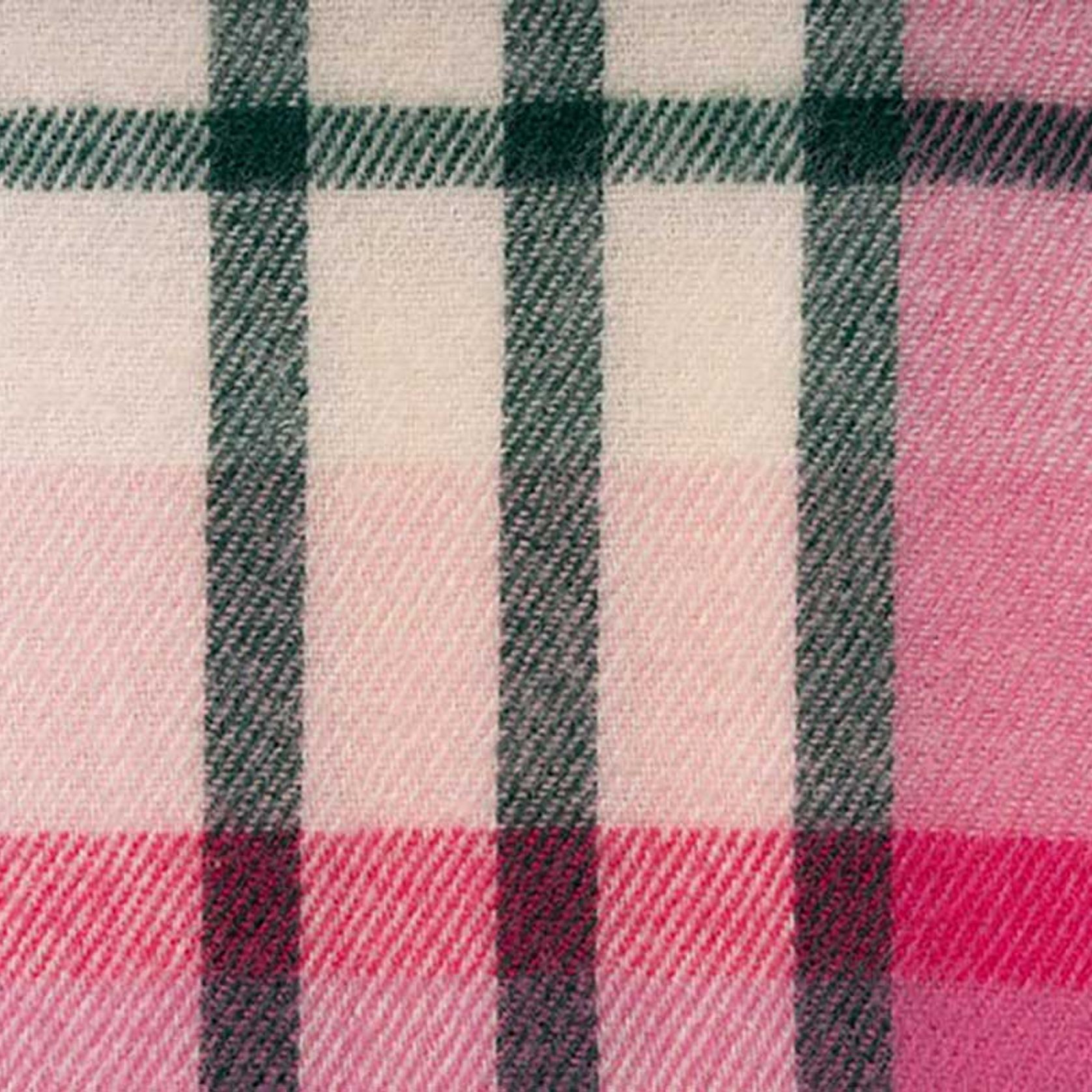 Ruanui Station Lambswool Throw - Pukehapua Pink Check gallery detail image