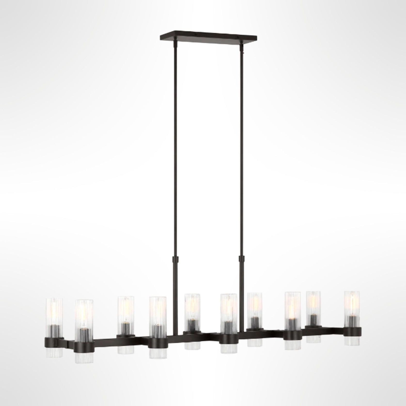 Geneva 10 Light Linear Chandelier gallery detail image