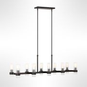 Geneva 10 Light Linear Chandelier gallery detail image