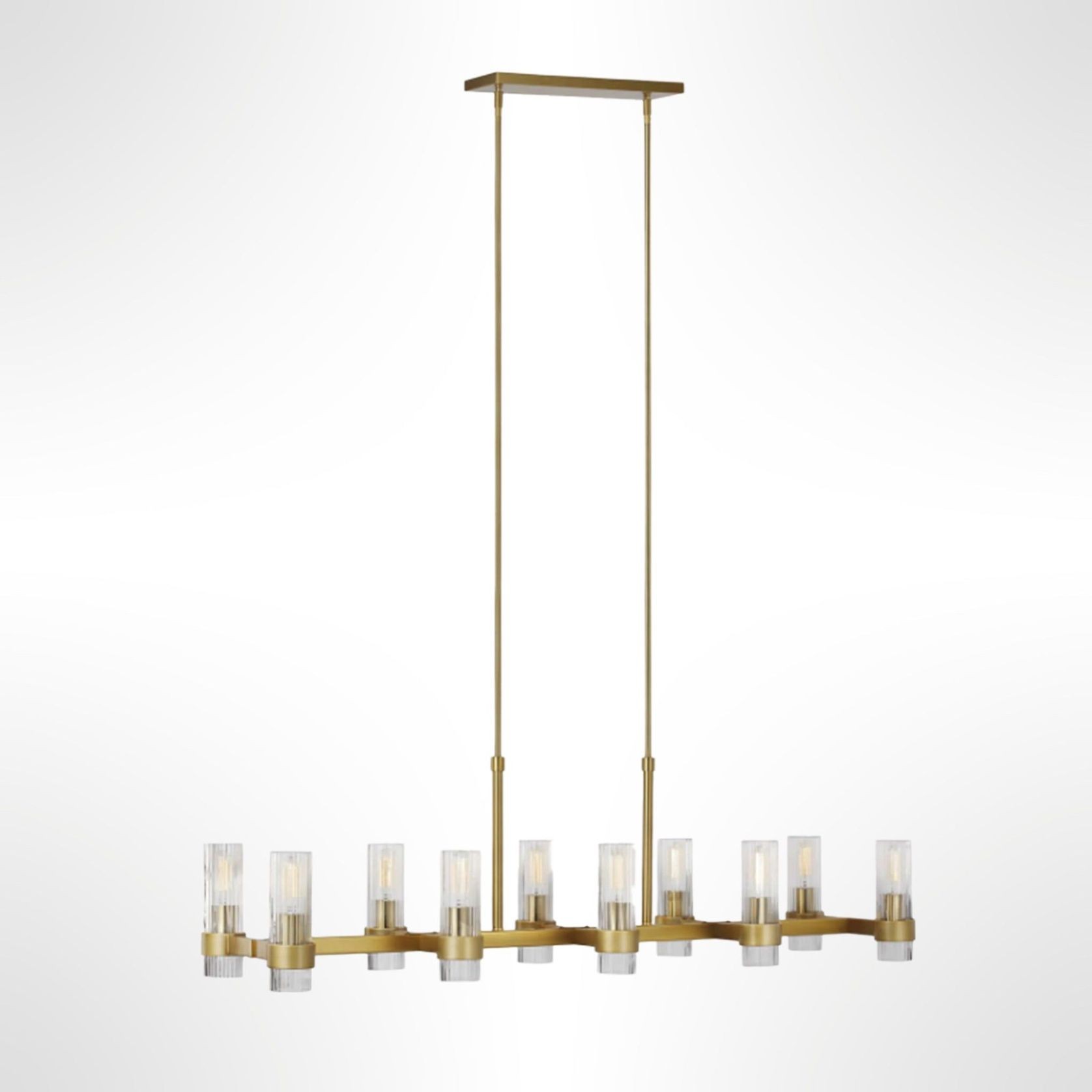 Geneva 10 Light Linear Chandelier gallery detail image