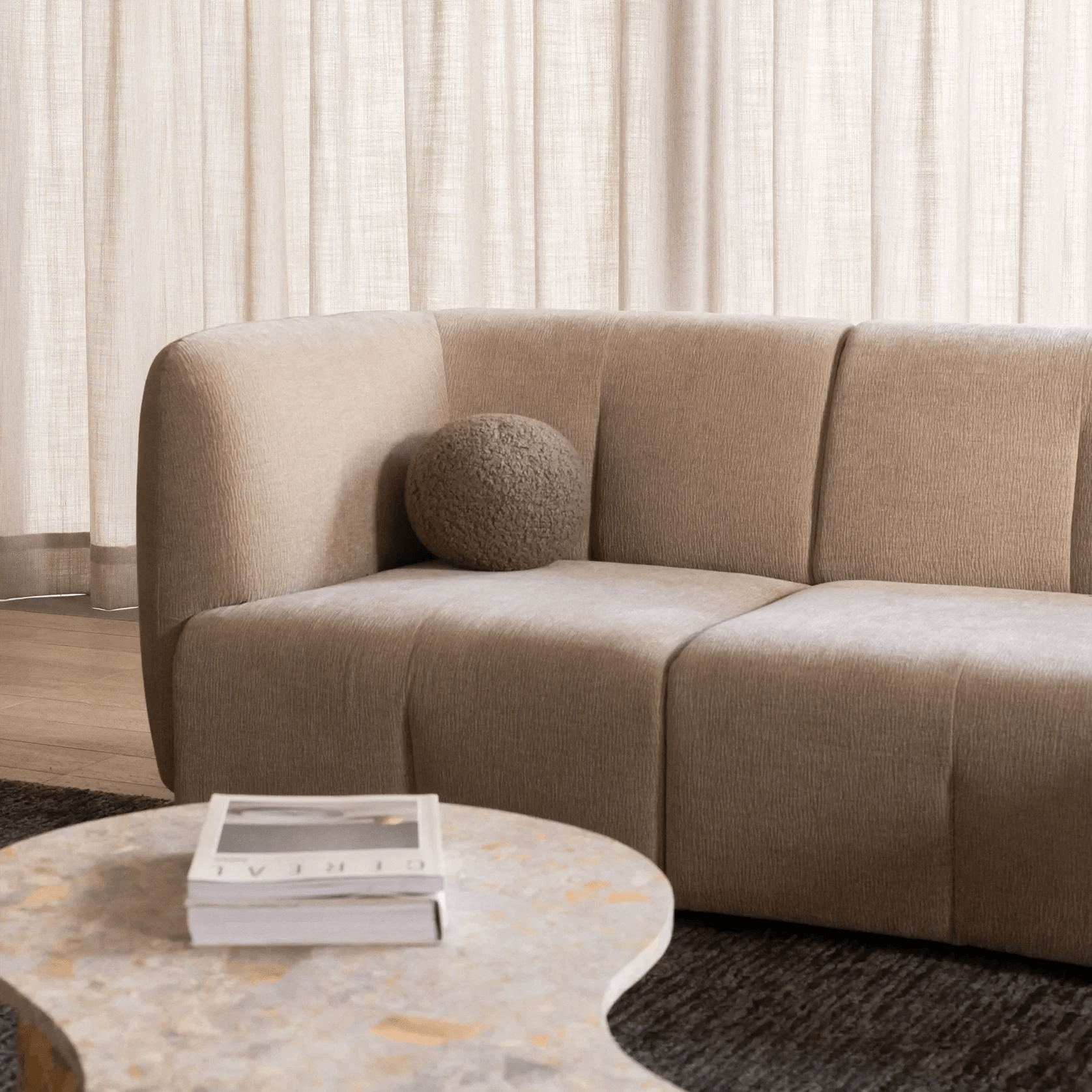 Plum LHF Chaise Sofa gallery detail image