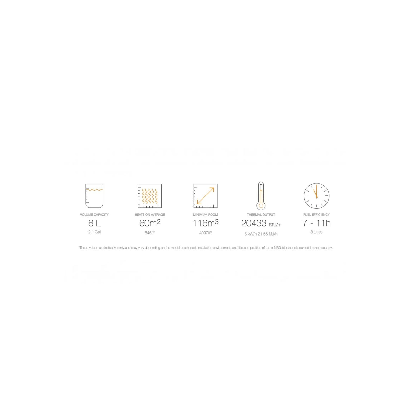 Ecosmart Ethanol T-Lite 8 Designer Fireplace gallery detail image