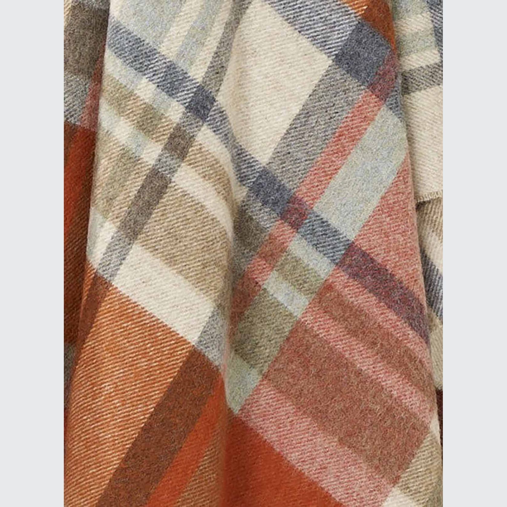 NZ Wool Throw - Portree Orange | 100% Merino Wool gallery detail image