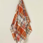 NZ Wool Throw - Portree Orange | 100% Merino Wool gallery detail image