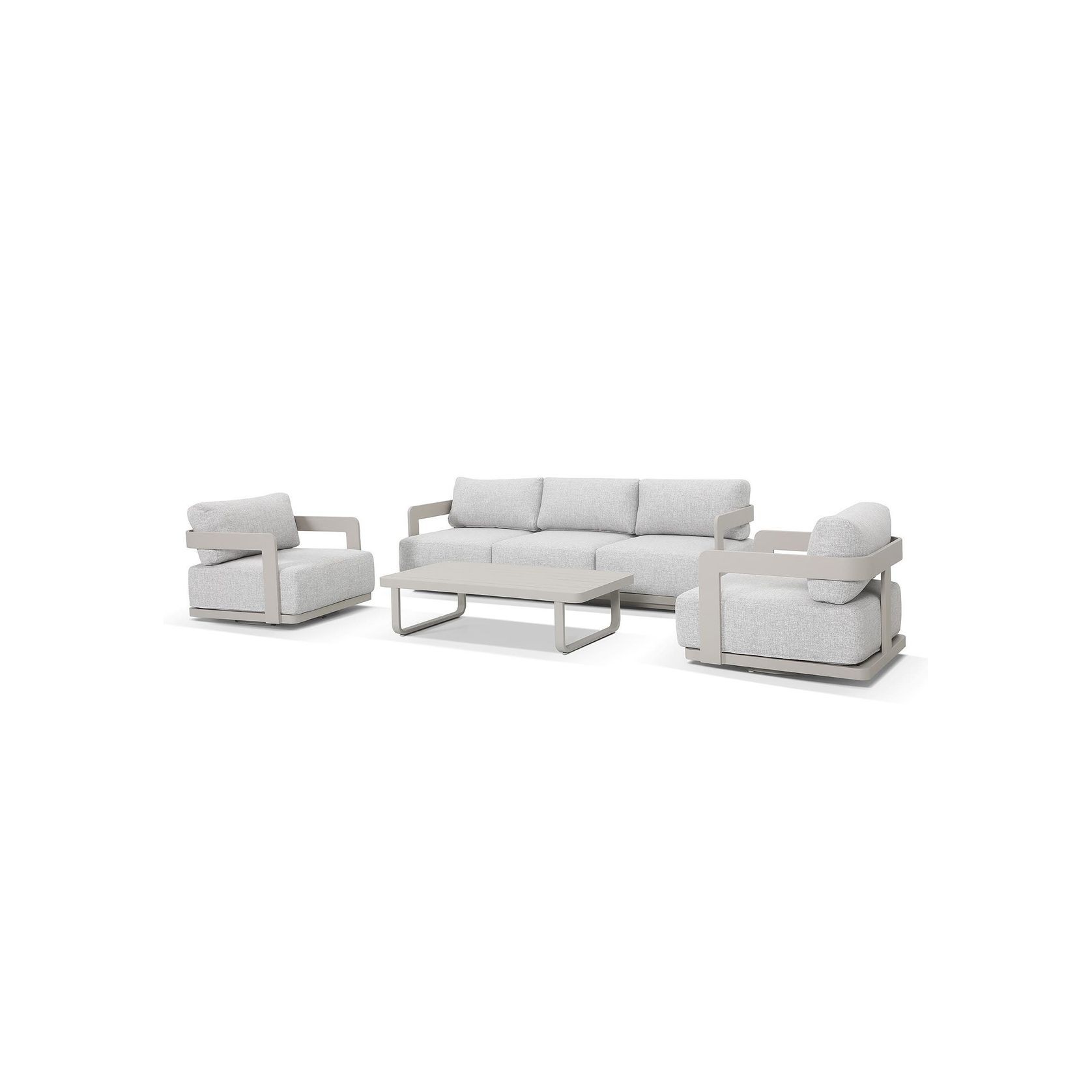 Talbot 4pc Aluminium Outdoor Lounge Setting gallery detail image