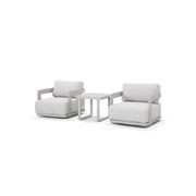 Talbot Swivel Chair 3pc Aluminium Outdoor Set gallery detail image