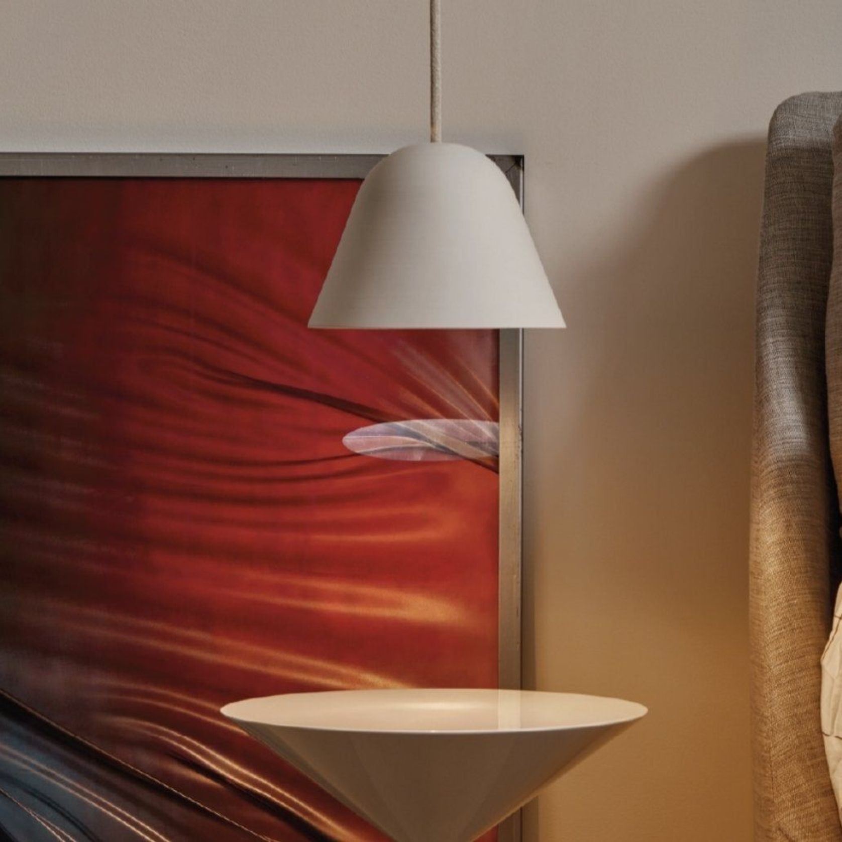 Okina Single Suspension Clay Pendant gallery detail image