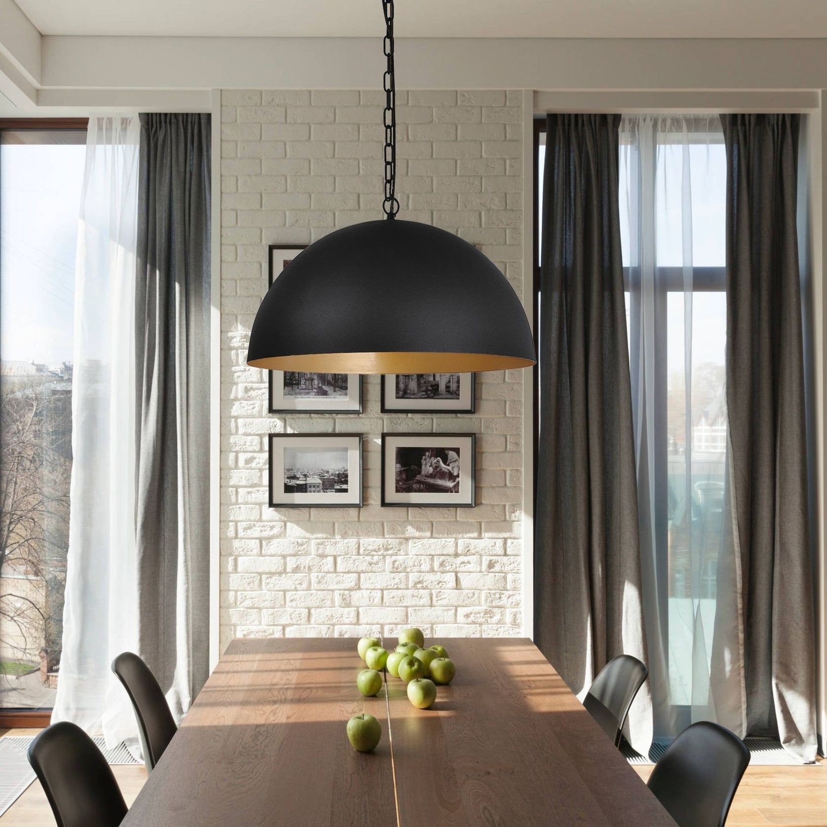 Presley | Dome Pendant Light - Black gallery detail image