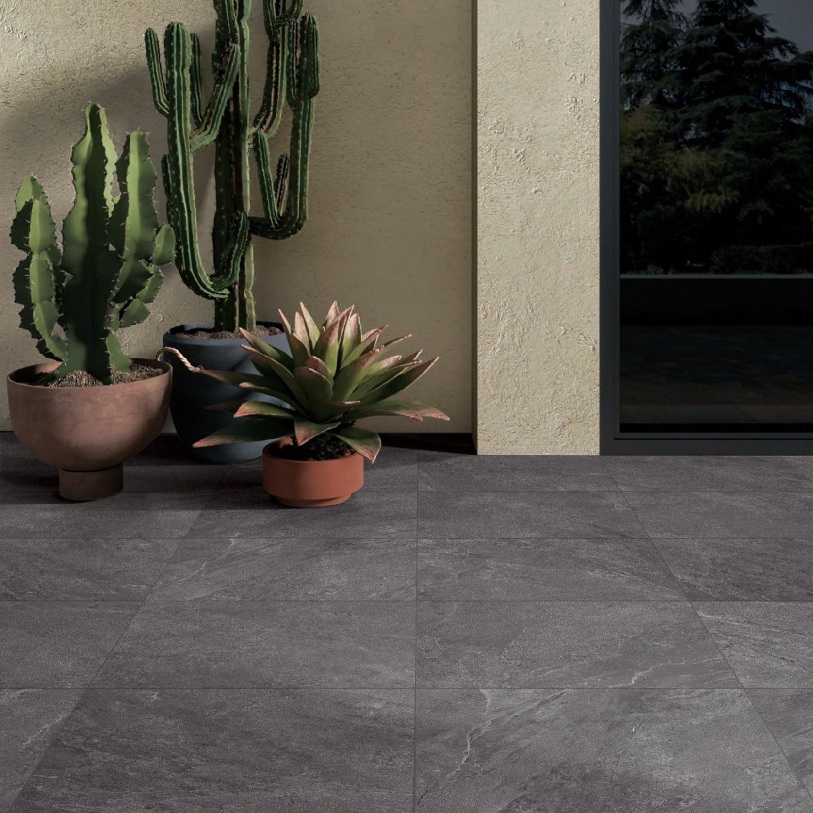 Primal Floor Tiles | 600x600x9.5 | Charcoal gallery detail image