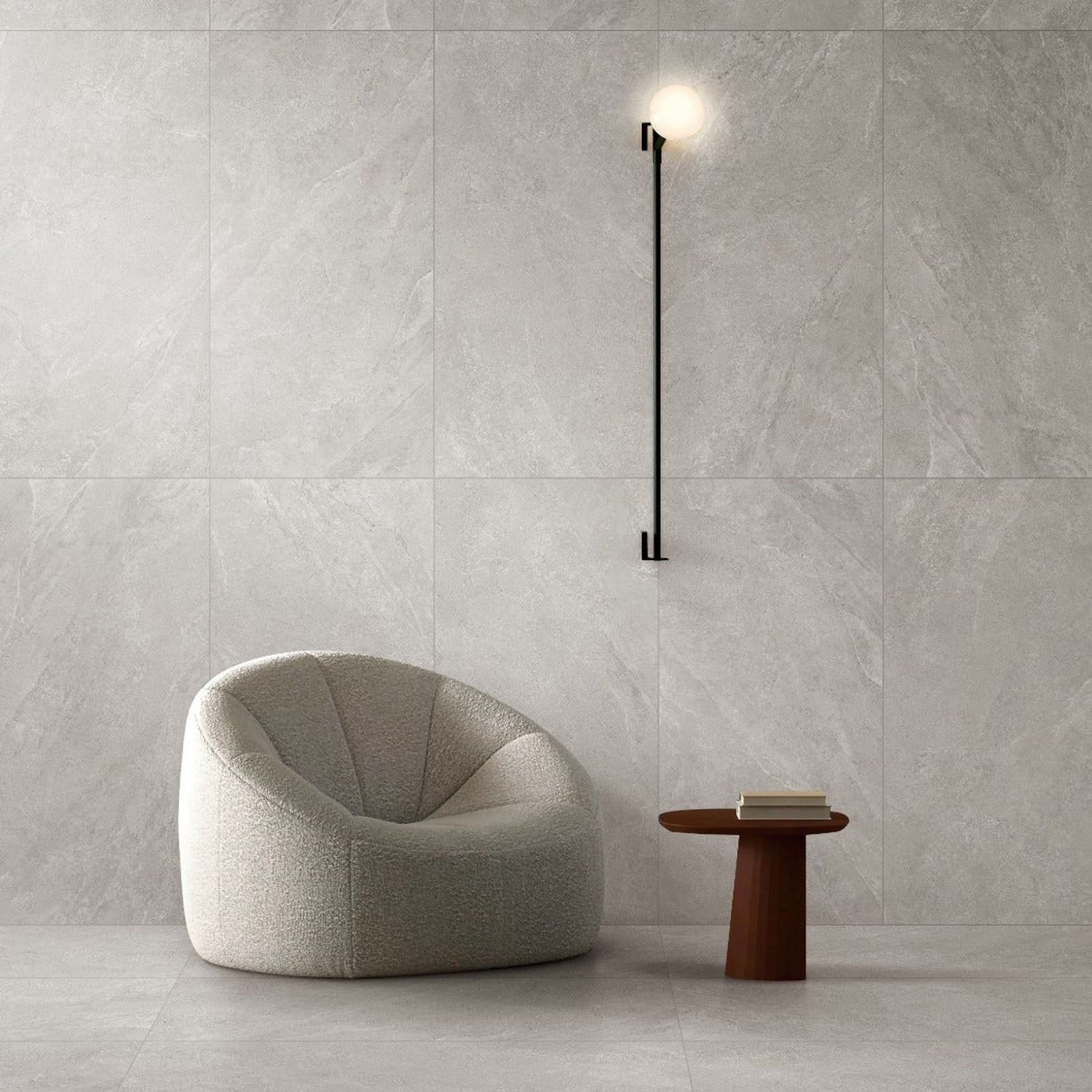 Primal Floor & Wall Tiles | 600x1200x9.5 | Light Grey gallery detail image