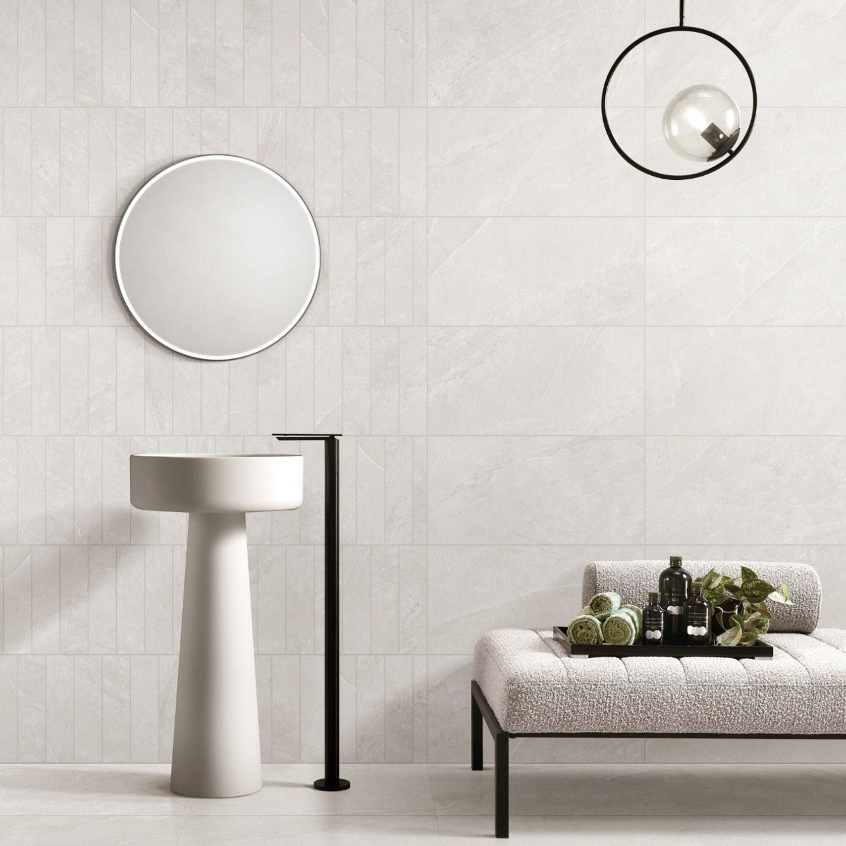 Primal Floor & Wall Tiles | 300x600x9.5 | White gallery detail image