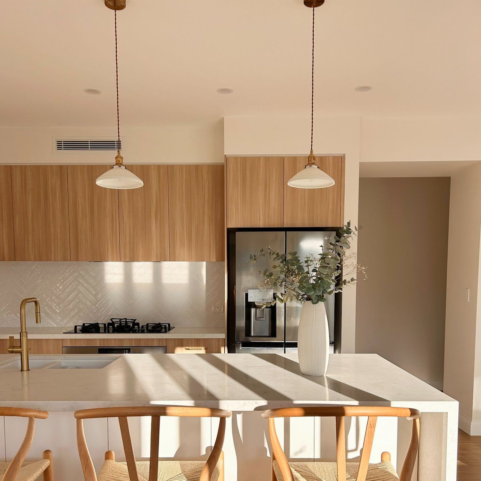 Hollie | Gold Ceramic Pleated Pendant Light gallery detail image