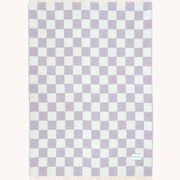 Maison Deux Checkerboard - Lilac | Large Reversible Wool Throw gallery detail image