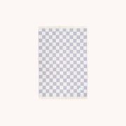 Maison Deux Checkerboard - Lilac | Large Reversible Wool Throw gallery detail image